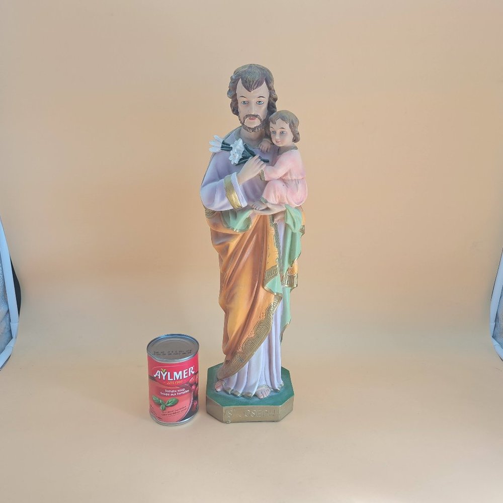 Resin Statue of Saint Joseph and the Infant Jesus